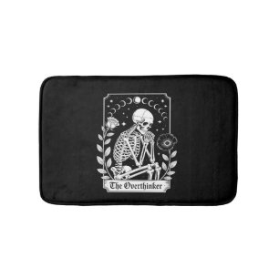 Halloween Dark Gothic Skeleton Overthinker Bath Mat