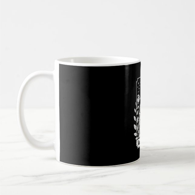 Halloween Dark Gothic Skeleton Overthinker Coffee Mug (Left)