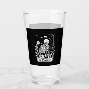 Halloween Dark Gothic Skeleton Overthinker Glass
