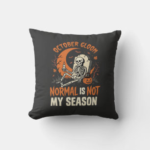 Halloween Dark Humor Skeleton Mood Cushion
