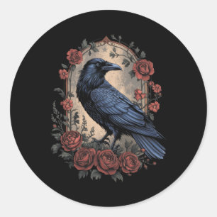 Halloween Dark Mysterious Witchy Nature Fantasy Classic Round Sticker