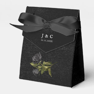 Halloween Dark Rose Wedding Favour Box
