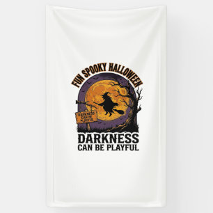 Halloween Darkness Shirt Vintage Witch Moon Design Banner