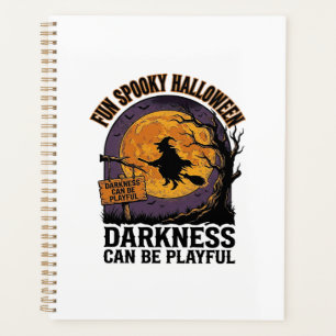 Halloween Darkness Shirt Vintage Witch Moon Design Planner