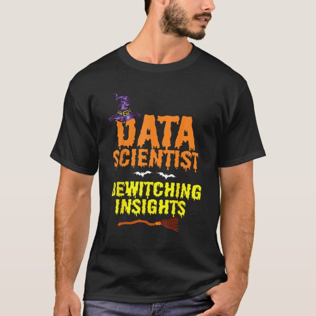 Halloween Data Scientist Mining Analyst Statistics T-Shirt (Front)