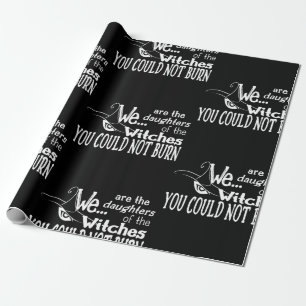 halloween daughters witches could not burn white wrapping paper