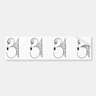 Halloween Day 31 Spider Webs Bumper Sticker