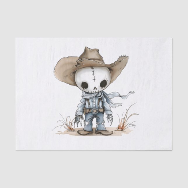 Halloween day skull ghost tissue paper (Front)