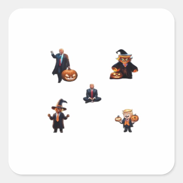 Halloween Day - Trumpkin Classic Square Sticker (Front)