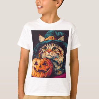 Halloween day Witch Cat Pumpkin halloween gifts T-Shirt