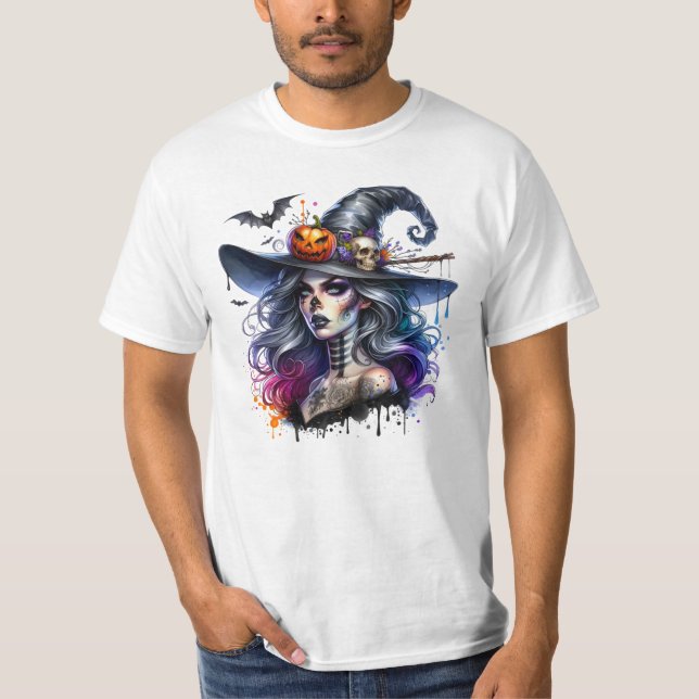 halloween day - witch scary ghost T-Shirt (Front)