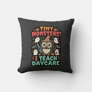 Halloween Daycare Teacher Tiny Monsters Cushion