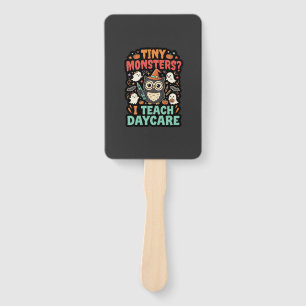 Halloween Daycare Teacher Tiny Monsters Hand Fan