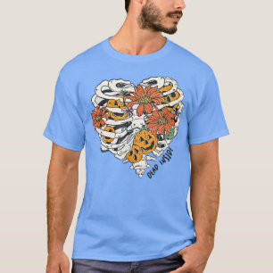 Halloween Dead Inside Pumpkin Skeleton Heart 105 T-Shirt