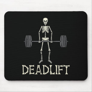 Halloween Deadlift Skeleton Gym Workout Costume Me Mouse Mat