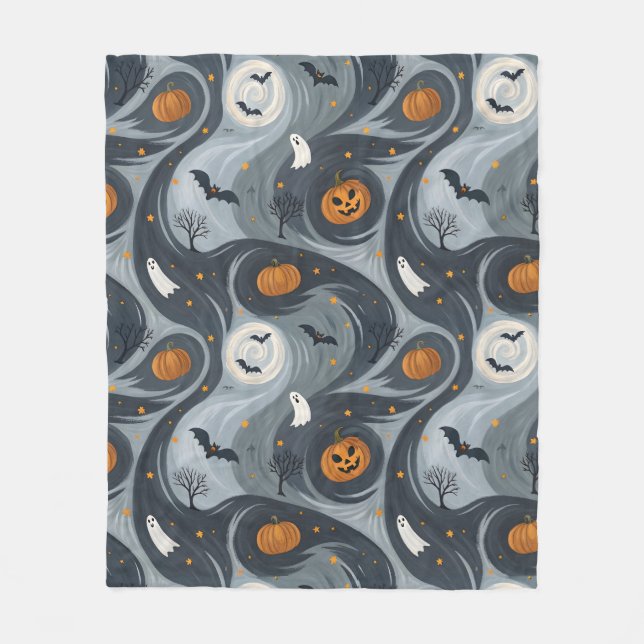 Halloween Death Night Fleece Blanket (Front)