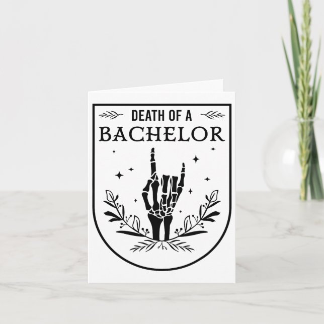 Halloween Death Of Bachelor Groom Groomsman Gothic Card (Front)