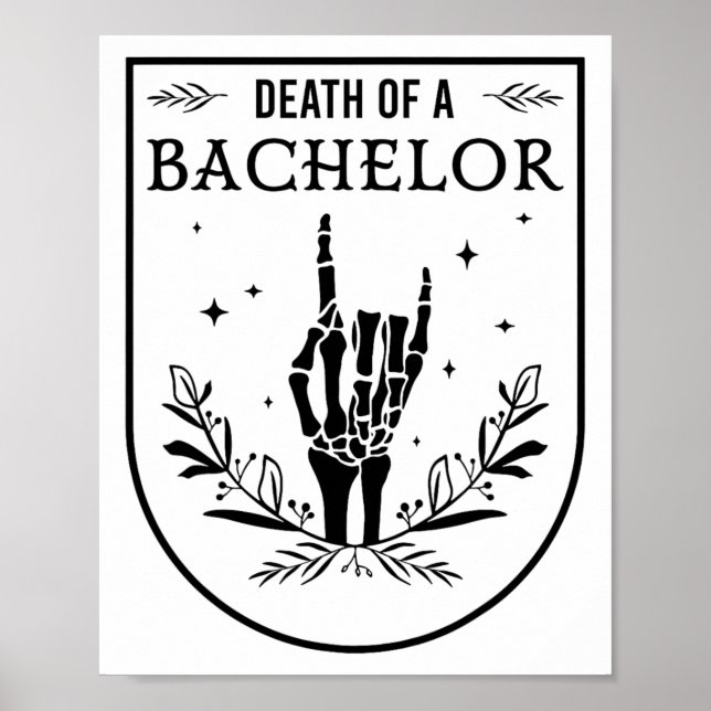 Halloween Death Of Bachelor Groom Groomsman Gothic Poster (Front)