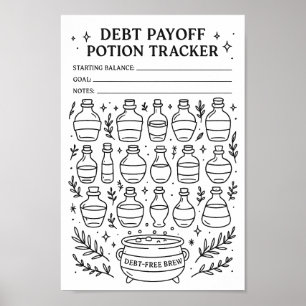 Halloween Debt Payoff Potion Making Tracker Chart 