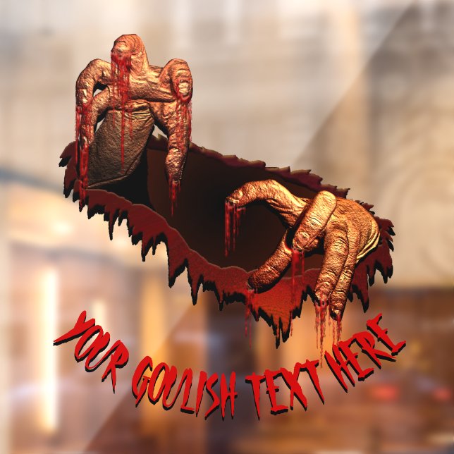 Halloween Decals Custom Gory Zombie Window Decal (Sheet 2)