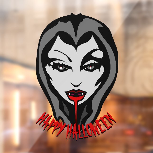 Halloween Decals Personalised Vampire Window Decal (Sheet 2)