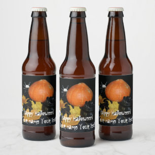Halloween decor beer bottle label