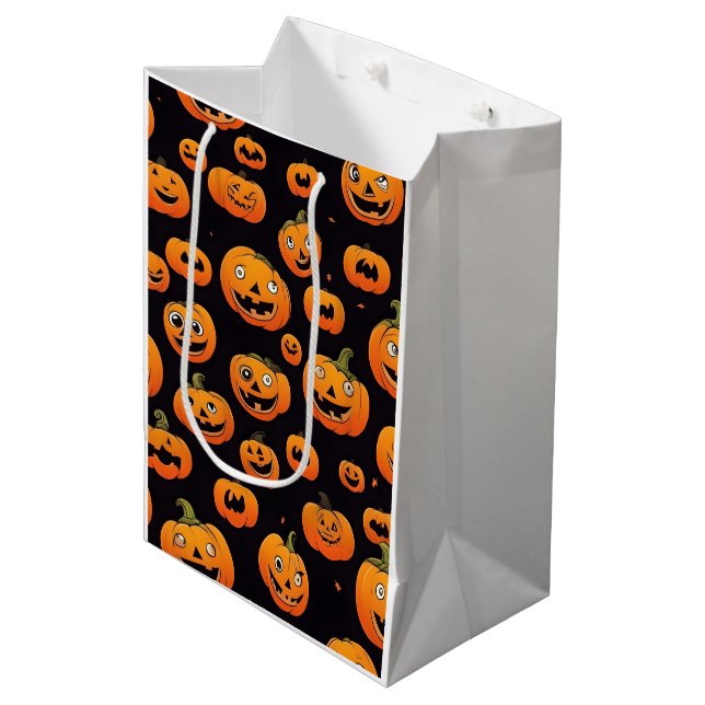 halloween decor design medium gift bag (Front Angled)