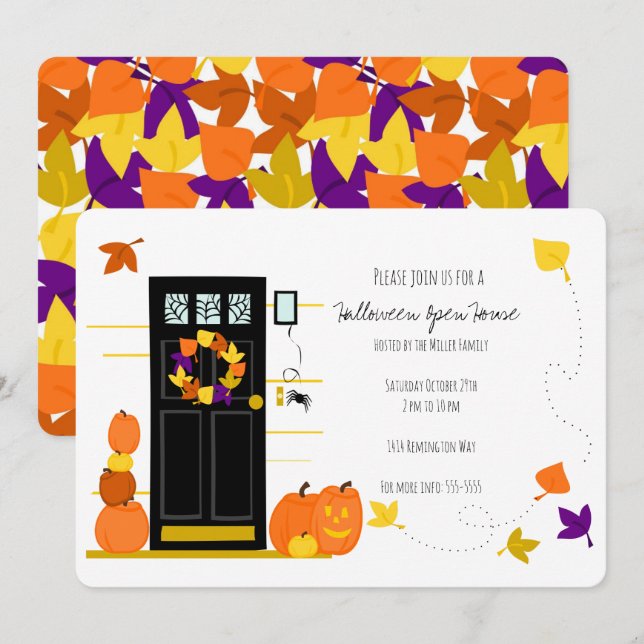 Halloween Decor Invitation (Front/Back)