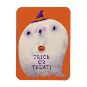 Halloween Decor Trick or Treat Cute Spooky Ghost Magnet