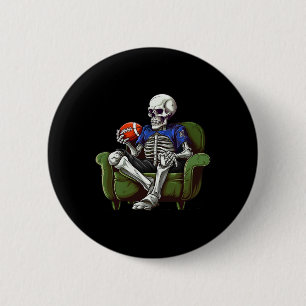 Halloween Decor We Watch Footll Fans Skeleton Easy 6 Cm Round Badge