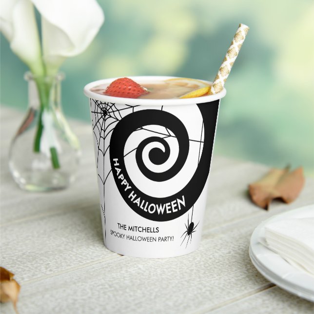 Halloween Decoration  | Black & White Papercup Pap Paper Cups (Insitu)