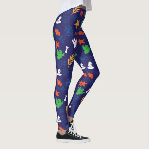 Halloween Decorations On Royal Blue Leggings