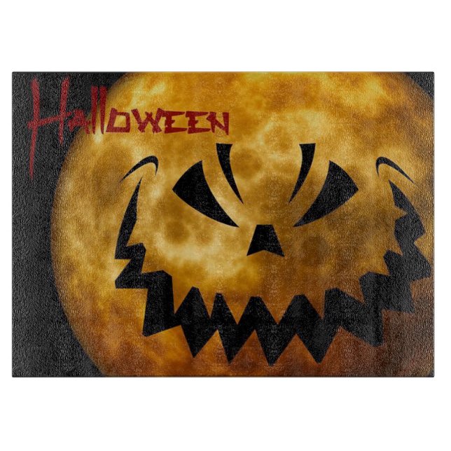 Halloween Decorative Glass Cutting Board (Front)