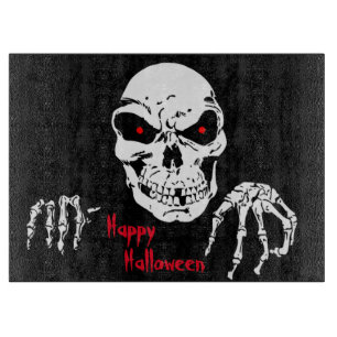 Halloween Decorative Glass Cutting Board/Skull Board