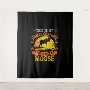 halloween deer tapestry