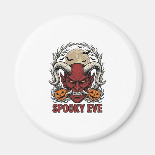 Halloween Demon Shirt with Vintage Engraving Pumpk Magnet