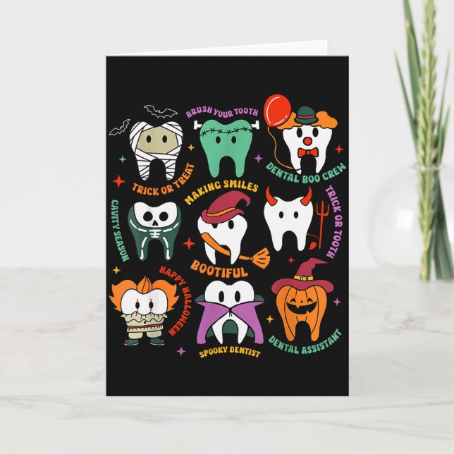 Halloween Dental Boo Crew Dentist Costume Teeth Wo Card (Front)