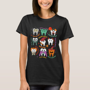 Halloween Dental Boo Crew Dentist Costume Teeth Wo T-Shirt