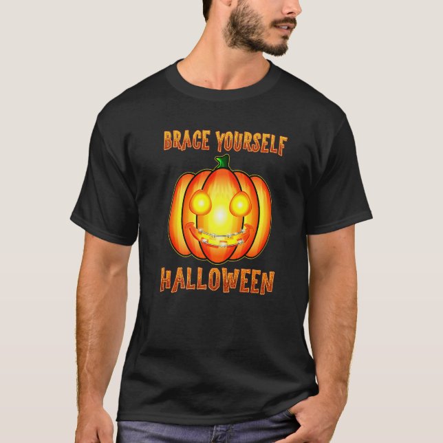 Halloween Dental Hygienist Assistant  Pumpkin Brac T-Shirt (Front)