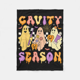 Halloween Dentist Cavity Season Dental Women Men Fleece Blanket