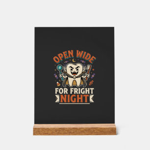 Halloween Dentist Fright Night Acrylic Sign