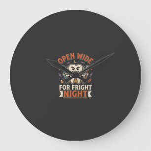 Halloween Dentist Fright Night Large Clock