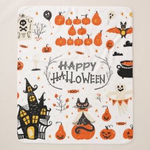 Halloween design elements. Halloween cliparts with Sherpa Blanket