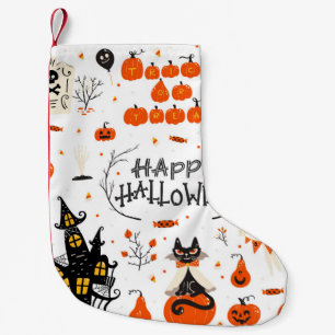 Halloween design elements. Halloween cliparts with Small Christmas Stocking