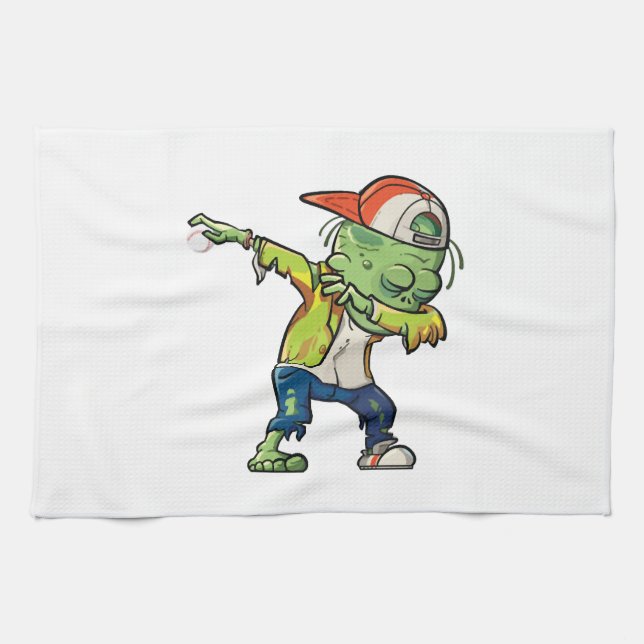 Halloween Design for Baseball Lovers  Tea Towel (Horizontal)