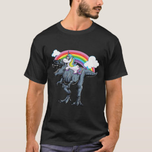 Halloween Design For Kids Unicorn Riding Dinosaur  T-Shirt