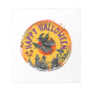 Halloween Design Happy Halloween Witch Notepad