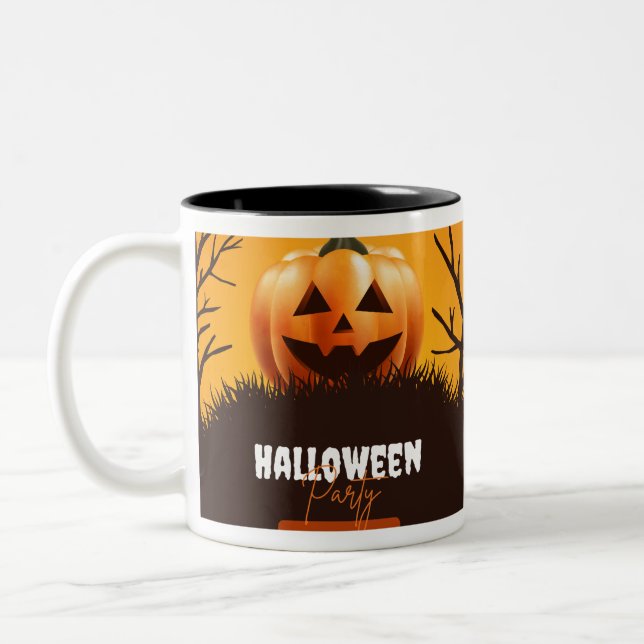 Halloween design Two-Tone coffee mug (Left)