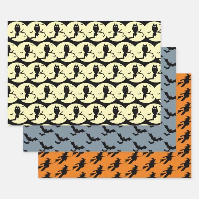 Halloween Design Wrapping Paper Sets (Set)