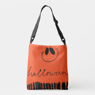 Halloween designs on orange crossbody bag